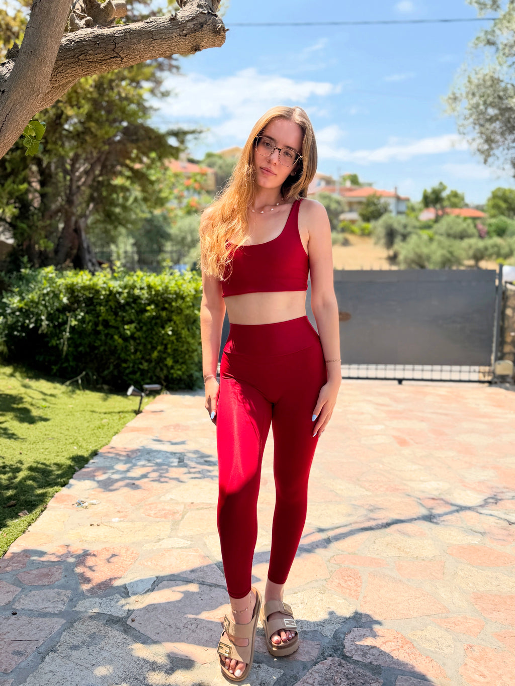 Form Leggings -  Cherry Red
